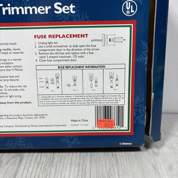 Disney 10 Light Christmas Tree String Lights MICKEY MOUSE & Friends Goofy Donald - Picture 3 of 11